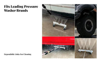 Swivel Caster Wheels 4-Nozzle Car Chassis Washer Two-in-One Function Rolling Undercarriage Cleaner Quick Connect for Vehicle Owners, Patio