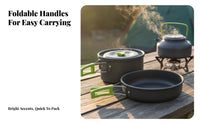 Lightweight Backpacking Pot and Kettle Set Compact & Space Saving Camping Cookware Set Long-Lasting for Backpackers, Hikers, Hiking