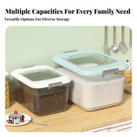 Moisture-Proof Rice Storage Container Long-Lasting Sealed Grain Bin Space Saving for Cupboard, Countertop
