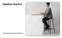 Nordic & design Saddle Seat High Stool Modern Minimalist Design Saddle Seat pubtool With Footrest Bar Chair Sturdy Construction for Adults, homeowners, Interior Designers, Counter, Cafe, Kitchen Island, Dining Room