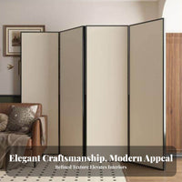 Foldable Design Arched Panel Screen Japanese influenced Room Divider Portable Folding Partition Minimalist design for Office Workers, property owners, Renters, Entryway, Bedroom, Studio Apartment