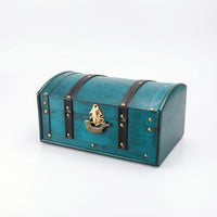 Wooden Box with Curved Lid Distressed Decorative Keepsake Storage Chest Rustic Wooden Keepsake Box for Collectors