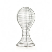 Wire Hat Stand with Round Base Stable Head-Shaped Display Stand Sturdy Holder Countertop for Collectors, Vanity Table, Dresser