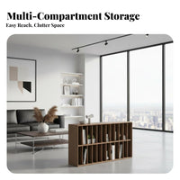 pure Wood Construction adjustable Storage Cube Minimalist Design bookshelf Floor-Standing Display Shelf Sturdy Frame for Book Lovers, vinyl record Collectors, Homeowners, Living Room, Bedroom, Office