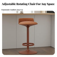 Modern Minimalist Design Adjustable rotating Stool with spine supportrest Built-in Footrest Adjustable rotating Stool Pedestal Base Counter Chair Upholstered Seat for Business Owners, Interior Designers, Pub