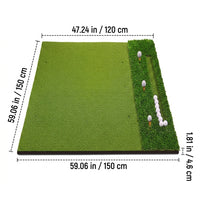 Golf Mat for Home Simulator, Indoor Outdoor Practice, 10mm EVA Artificial Turf Hitting Mat, Multi-color with Ball Holder