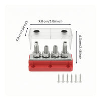 High Current M10 Busbar Shielding Bus Bar Terminal Block with Studs Bus Bar with Cover Sturdy for Electricians
