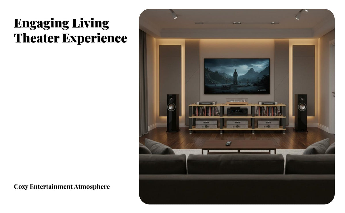 High Load Capacity Home Theater Component Cabinet Heavy Duty Stereo Equipment Stand Multi-Functional Storage Accessible-Shelf Audio Stand Easy Assembly for Audiophiles, Living Room, Studio