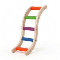 Wooden Bird Ladder Exercise Climbing Ladder with Rungs Enrichment Bird Perch Sturdy for Parrots