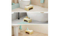 Anti-Slip Toilet Stool Compact Toilet Footstool Stable Squatting Stool Space-Saving for Family