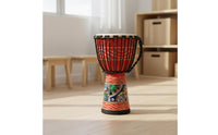 African Drum, Leather Skin, Hardwood, Beginner, School, Random Design