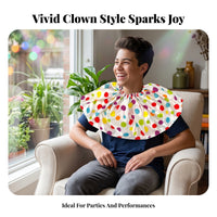 Layered Ruffles Clown Collar Shiny Clown Ruffle Collar