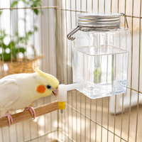 Wireless Cat Water Fountain, Automatic Water Dispenser for Poultry 520 ml, in Transparent Synthetic Polymer, Constant Hydration