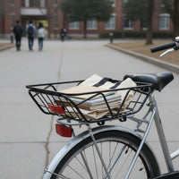 Easy to Install Cycle Rear Basket Stable Load Carrying Bike Back Basket Sturdy Frame for Students, Shopping, Commuting