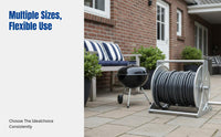 Metal Hose Reel, High Pressure Water, Stainless Steel, Garden, Car Wash, Storage Rack