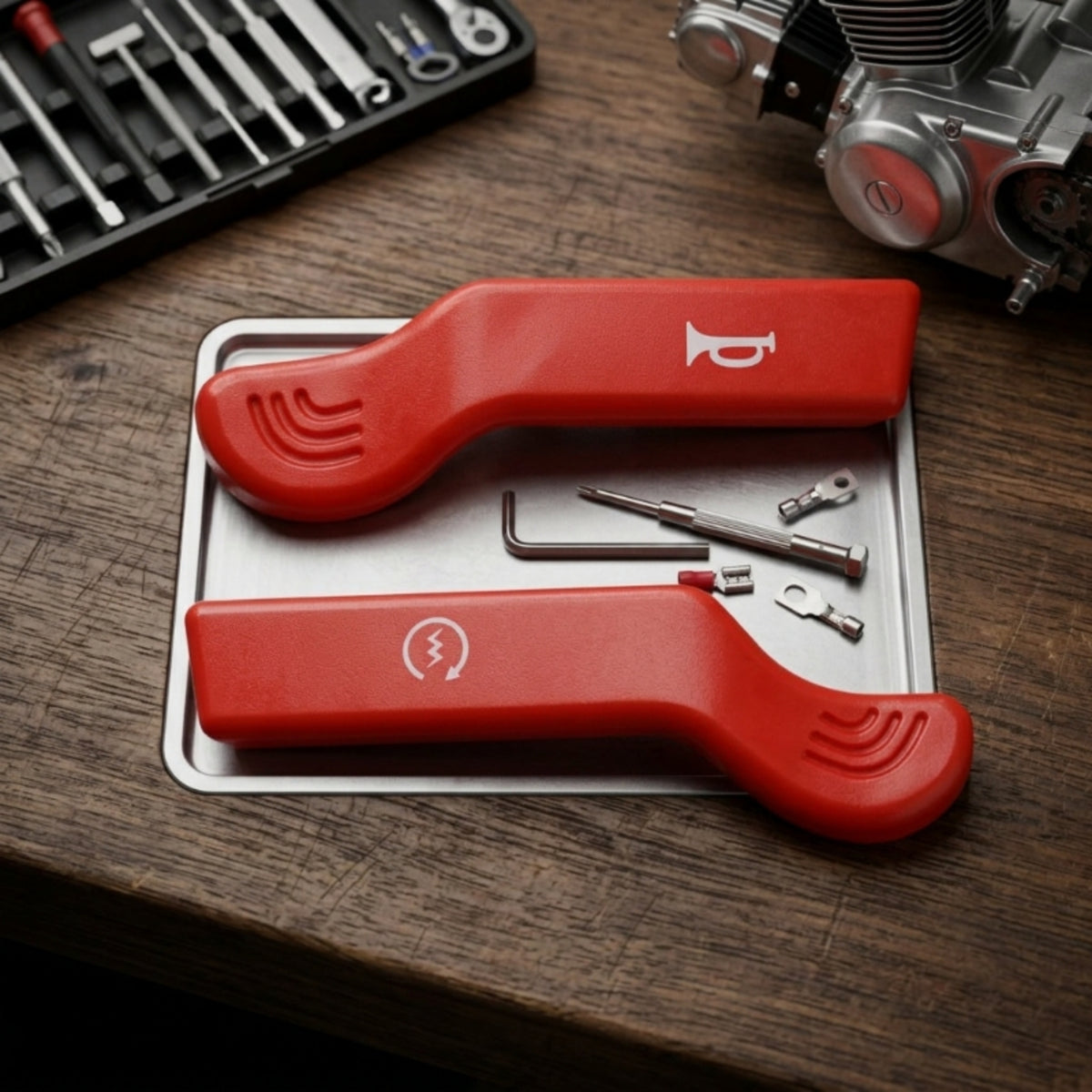Waterproof motorcycle horn button