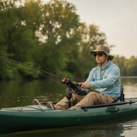 Kayak Fishing Rod Holder Swivel Rod Holder with Round Base Hardware Secure Heavy-Duty for Fishermen, Boats