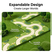 Miniature Diorama Set, Resin Craft Garden Model Scenery Kit, Desktop Decoration with Multicolored Matte Paint, approx. 6.5cm