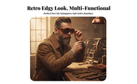 Retro Edgy Sunglasses Windproof Retro Polarized Sunglasses Protection Steam Edgy Goggles for Men, Fashion Enthusiasts, Riding, Biking, Motor Biking