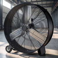 Portable Drum Fan with Wheels Wheeled Industrial Drum Fan with Wheels Heavy Duty for Garage