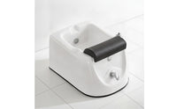 Foot Bath Basin with Footrest Comfortable Acrylic Pedicure Tub Sleek Floor Mount Foot Spa Bath for Nail Studios