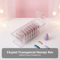 Dustproof Press-on Nail Storage Box Dust-Proof Press on Nail Storage Box Transparent for Makeup Users, Women, Desktop, Dresser, Bathroom