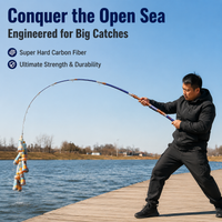 Fishing Rod and Reel Set Carbon Fiber Telescopic Sea Fishing Pole Multi Piece