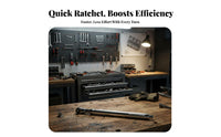 High Rotational Force Ratchet Extension Bar Labor-Saving Design Extendable Ratchet Wrench Tight Space Reach Wrench Extender Bar Heavy Duty for Auto Repair Technicians, Maintenance Workers, DIY Enthusiasts, Workshop, Garage