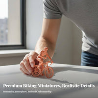 1:64 Scale Cyclist Figure Collectible Unpainted Bike Cyclist Model Resin Cyclist Miniature Paintable Asphalt Cycling Racer
