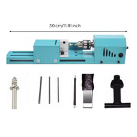 Multi-Functional Multifunctional Bead Lathe Variable Speed Mini Lathe Machine Long-Lasting Aluminum Alloy Body for Hobbyists, Beginners