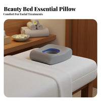 Washable Cover Spa Bed Face Pillow Ergonomic Design Face down Pillow with Hole Skin-Friendly Material for Office Workers