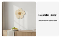 Nordic Design 3D Petal Clock Non-Ticking Decorative Floral Clock Easy to Install for Interior Designers, Renters, Living Room, Bedroom