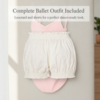 Girls' Ballet Dance Shorts with Bloomers and Leotard Set