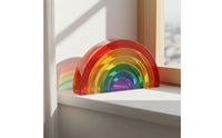 High Clarity Acrylic Stacking Blocks Child-Led Rainbow Stacking Toy Gift Idea for Preschool, Playroom, Classroom