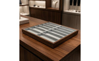 Eyeglasses Display Tray Wood-Grain Glasses Organizer Low-Height for Collectors