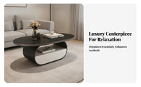 2 Pieces Minimalist aesthetic Round Nesting Tables Modern Look Coffee Table Set Two-Tsingle Color Household Furniture Space-Saving for Apartment Dwellers, Interior Design aficionados, Homeowners, Living Room, Small Spaces, Lounge Area