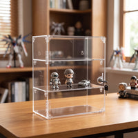 Acrylic Display Cabinet with Lock Sturdy Display Case with Lock for Hobbyists, Retail Counters, Desktop Storage
