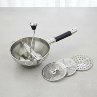 Multi-Purpose Stainless Steel Food Mill Easy to Clean Rotary Food Mill with 3 Discs Ergonomic Handle Potato Ricer and Tomato Press for Canning