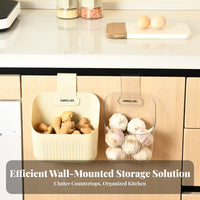 Ginger Garlic Storage Container Multi-Functional Hanging Storage Basket Space-Saving Kitchen Spice Basket for Pantry
