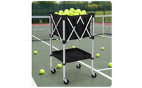 Tennis Ball Cart with Wheels Heavy-Duty Ball Cart for Coaches, Trainers