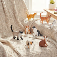 10 Pieces Cat Figurines Tiny Cat Tiny Figurines Hand Painted Animal Models for Collectors, Dioramas