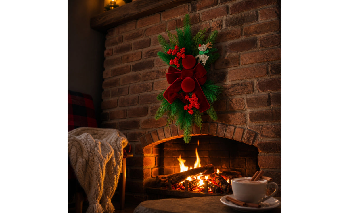 Festive Christmas Swag | perennial, Christmas Teardrop Swag, for Wall