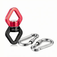 Knurled Rotating Connector Metal Swivel Hook Compact Locking Hook Connector Rounded for Overhead Aerial Fitness, Hammocks, Swings
