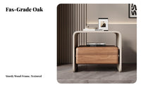 Minimalist Design Single-Drawer Bedside Table Modern design Bedroom Furniture Luxury Feel Nightstand accessible Shelf for Homeowners, Apartment Dwellers, Students, Dorm Room, Hotel, Office, Entryway