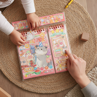 Cartoon Adventure Game Sticker Book for Kids, Educational Toy for Girls, Primary School Student Gift