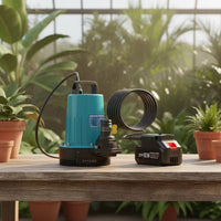 21V Submersible Water Pump with Battery Cordless Battery Powered Water Pump Portable Waterproof for Gardeners, Aquarium Hobbyists, Garden Watering