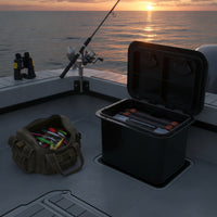 Boat Storage Box with Lid Embedded Marine Storage Box Container for Anglers