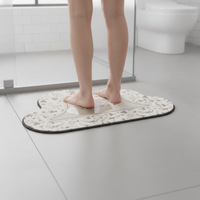Diatomaceous Earth Bath Mat Non-Slip Absorbent Quick Dry for Bathroom Entrance