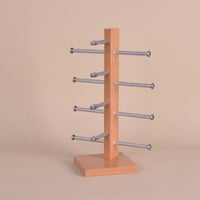 Wooden Eyeglass Display Rack Desktop Eyewear Display Stand Freestanding Glasses Holder Stand Upright for Retailers, Collectors, Countertop, Retail Store, Optical Shop