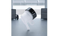 Ribbed Screw Cap Motorcycle Brake Reservoir Translucent White Master Cylinder Reservoir Mounting Tab Brake Fluid Reservoir Angled Outlet Nozzle